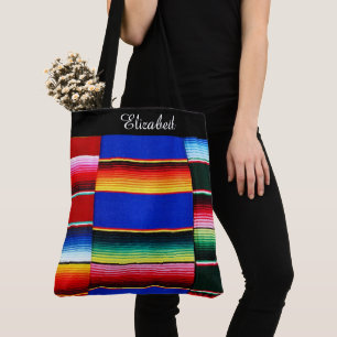 Persoonlijke Serape streep Boodschappentas Tote Bag