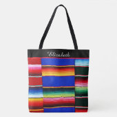 Persoonlijke Serape-streep Tote Bag (Voorkant)