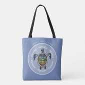 Persoonlijke Sereniteit Schildpad Chakras Tote Bag (Achterkant)
