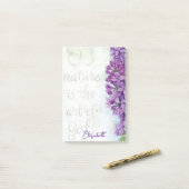 Persoonlijke seringen natuurcitaat post-it® notes (Op bureau)