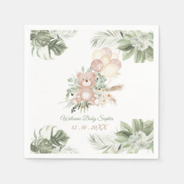 Persoonlijke servetten Beren Baby Shower Ideeën