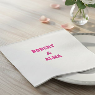 Persoonlijke servetten – Huwelijksdecoratie Robert