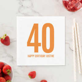Persoonlijke servetten voor 40e verjaardag