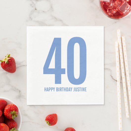 Persoonlijke servetten voor 40ste verjaardag (Insitu)