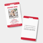 Persoonlijke servicehond hulphond foto ID Badge (Voor- en achterkant)