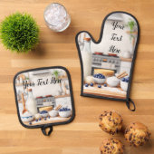 Persoonlijke Set van 2 Keuken Ovenwantjes Potholde (Top down)