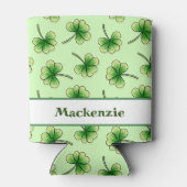 Persoonlijke Shamrock Light Green St Patrick's Day Blikjeskoeler (Achterkant)