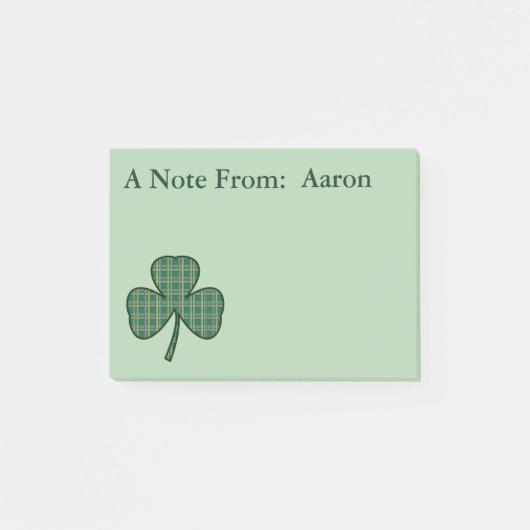 Persoonlijke Shamrock Post-it-notities Cadeau Post-it® Notes (Voorkant)
