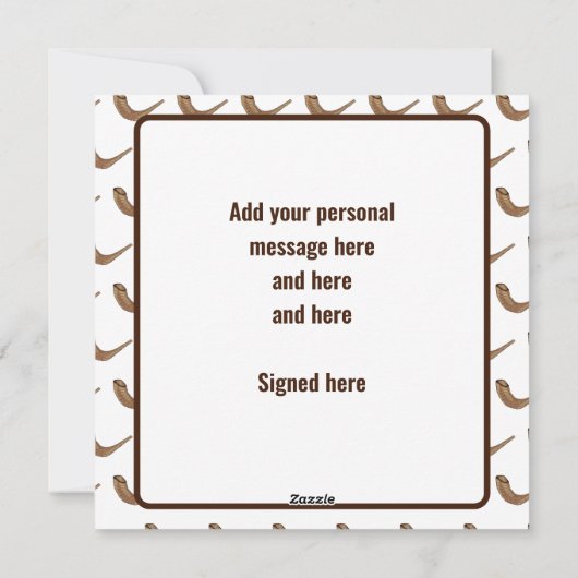 Persoonlijke Shanah Tova Shofer Feestdagenkaart (Achterkant)