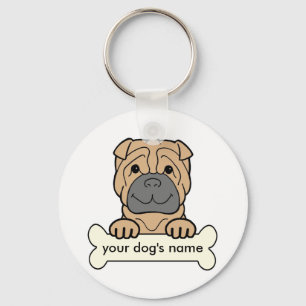 Persoonlijke Shar-Pei Sleutelhanger