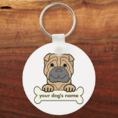 Persoonlijke Shar-Pei Sleutelhanger (Voorkant)