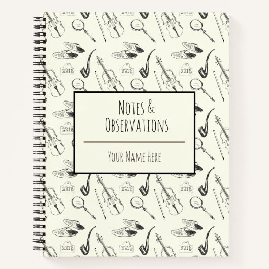 Persoonlijke Sherlock Holmes Handtekening Vintage Notitieboek (Voorkant)