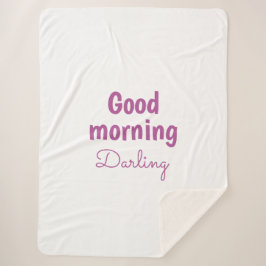 Persoonlijke Sherpa-deken met 'Goedemorgen lieverd Sherpa Deken