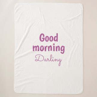 Persoonlijke Sherpa-deken met 'Goedemorgen lieverd Sherpa Deken