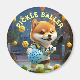 Persoonlijke Shiba Inu Pickleball Paddle Magneet