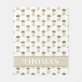 Persoonlijke Shih Tzu (Blond Tane Goudkleurig) Tan Fleece Deken