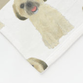 Persoonlijke Shih Tzu (Blonde Goudgele) Goudgele Fleece Deken (Hoek)