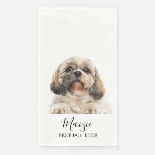 Persoonlijke Shih Tzu Dog Pet Foto gepersonaliseer Servet