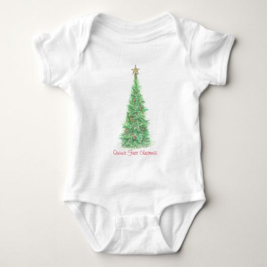 Persoonlijke shirt voor baby's eerste kerstfeest (Voorkant)