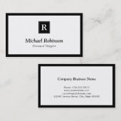 Persoonlijke shopper - Eenvoudig elegant monogram Visitekaartje (Voorkant / Achterkant)