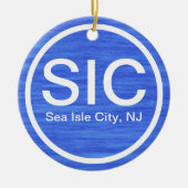 Persoonlijke SIC NJ Zee Isle City New Jersey Beach Keramisch Ornament (Voorkant)