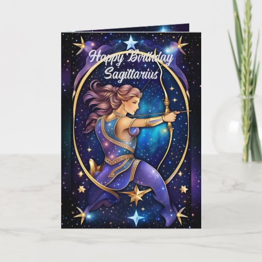Persoonlijke Sieraden Galaxy Dierenriem Boogschutt Kaart (Voorkant)