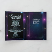 Persoonlijke Sieraden Galaxy Dierenriem Tweelingen Kaart (Binnen)