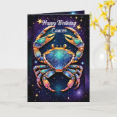 Persoonlijke sieraden Galaxy Zodiac Kreeft Kaart (Gele Bloem)