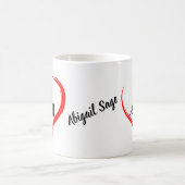 Persoonlijke Silhouette Barrel Racing Horse, Heart Koffiemok (Center)