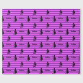 Persoonlijke Silhouette heks Halloween Gifts Cadeaupapier (Vlak)