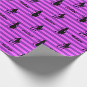 Persoonlijke Silhouette heks Halloween Gifts Cadeaupapier (Hoek)