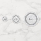 Persoonlijke Silver Grey 100e verjaardag Confetti (Voorkanten)