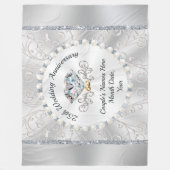 Persoonlijke Silver Jubileum-cadeaus voor paar Fleece Deken (Voorkant)