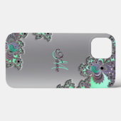 Persoonlijke Silver Metallic Fractal iPad Case (Achterkant (horizontaal))