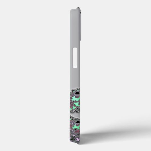 Persoonlijke Silver Metallic Fractal iPad Case (Achterkant / Rechts)