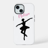Persoonlijke Simple Ballerina iPhone 15 Case (Achterkant)