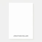 Persoonlijke Simple Black White Typographic Name Post-it® Notes (Voorkant)