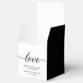 Persoonlijke Simple & Elegant Love Wedding ScrIpt Bedankdoosjes (Geopend)