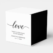 Persoonlijke Simple & Elegant Love Wedding ScrIpt Bedankdoosjes (Achterkant)