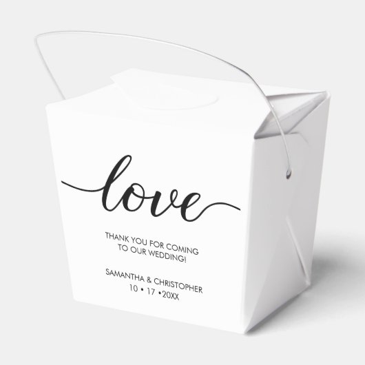 Persoonlijke Simple & Elegant Love Wedding ScrIpt Bedankdoosjes (Achterkant)