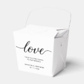Persoonlijke Simple & Elegant Love Wedding ScrIpt Bedankdoosjes (Voorkant Zijde)