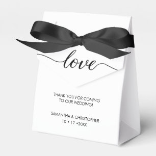 Persoonlijke Simple & Elegant Love Wedding ScrIpt Bedankdoosjes