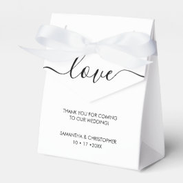 Persoonlijke Simple & Elegant Love Wedding ScrIpt Bedankdoosjes