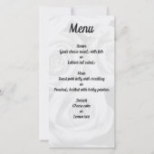 Persoonlijke Simple Minimal Wedding Menu Kaart (Voorkant)