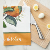 Persoonlijke Sinaasappels Fruit Groen Theedoek (Quarter Fold)