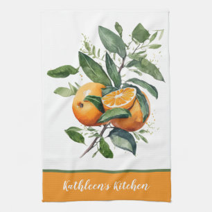Persoonlijke Sinaasappels Fruit Groen Theedoek