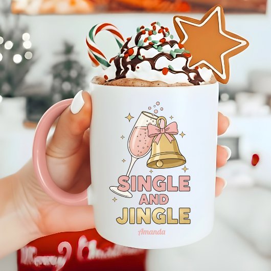 Persoonlijke Single en Jingle Grappige Kerstmug Mok