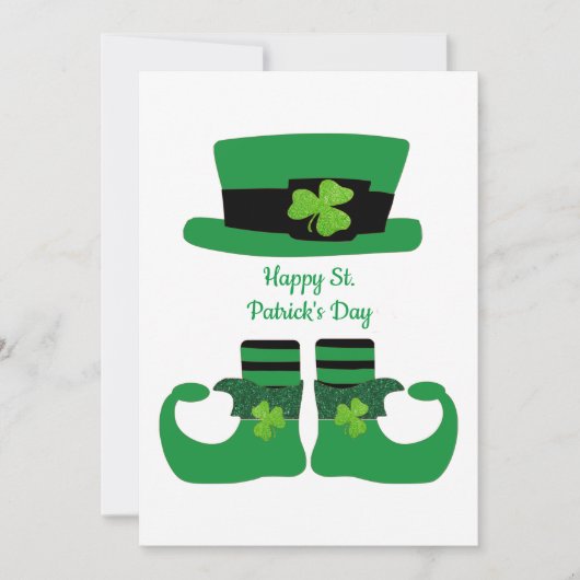 Persoonlijke Sint Patrick's Day Leprechaun Kaart (Voorkant)