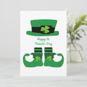 Persoonlijke Sint Patrick's Day Leprechaun Kaart (Staand voorkant)