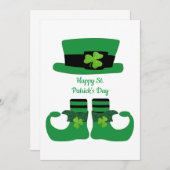 Persoonlijke Sint Patrick's Day Leprechaun Kaart (Voorkant / Achterkant)
